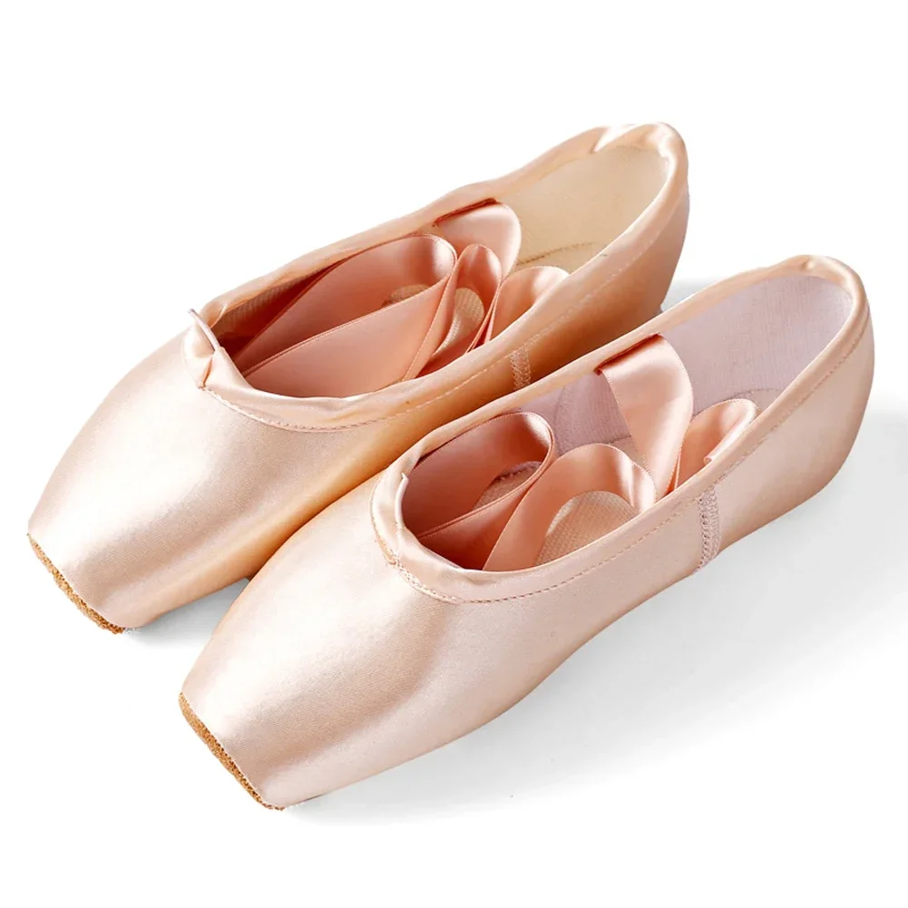 Ballet Pointe Shoes Professional Girls Ladies Ballerina Women Satin Ballet Flats Shoes Dance Shoe Slipper With Ribbons 6