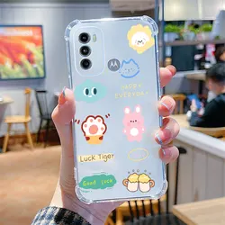 Adorable Transparent Animal Phone Case Cover - MOTO G9 Power (SJFS - 137)