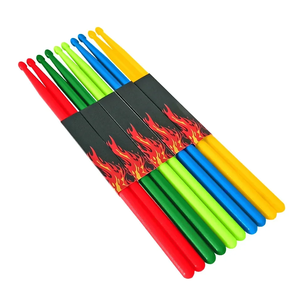 1 paar 5A Nylon Drum Sticks Bunte Jazz Marschieren Trommel ABS Drum Stick Percussion Instrument Teile Praxis Zubehör – Detail 2