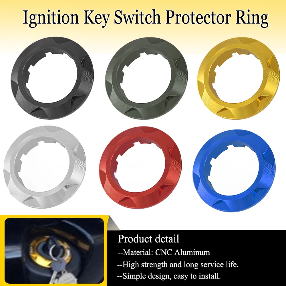 Motorcycle Key Switch Cover Decorative Ring CNC Electric Door Lock Protection Cap For Yamaha T-MAX530 T-MAX500 TMAX530 TMA500 motorcycle key accessories ignition key cover