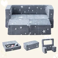3-in-1 Modular Foam Armchair Play Set, Grow in The Dark Star, Children's Sofas 1