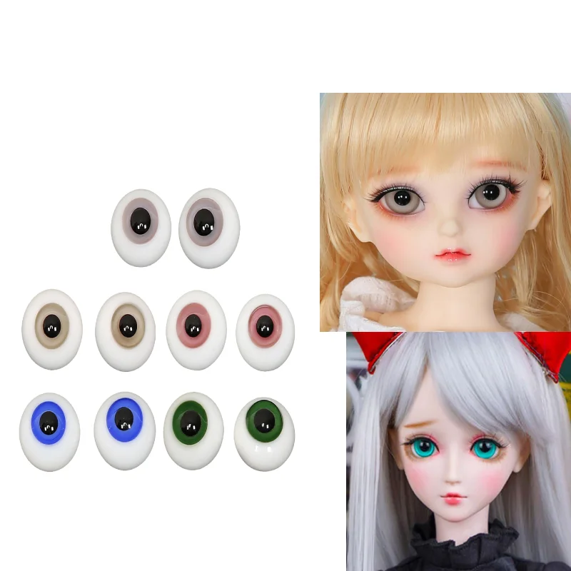 6mm Round Glass Doll Bear Craft Glass Eyes Eyeball For BJD Dolls and Craft  Making Accessory (Light Gray) 