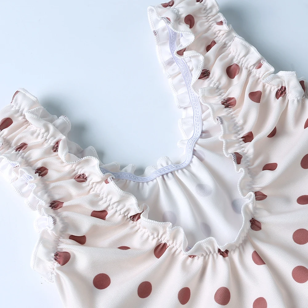 1-7Y Sommer Kinder Mädchen Badeanzüge + Hut Kleidung Kleinkind Mädchen Bademode Nette Print Baby Bikini Split Badeanzug Urlaub Schwimmen – Detail 9