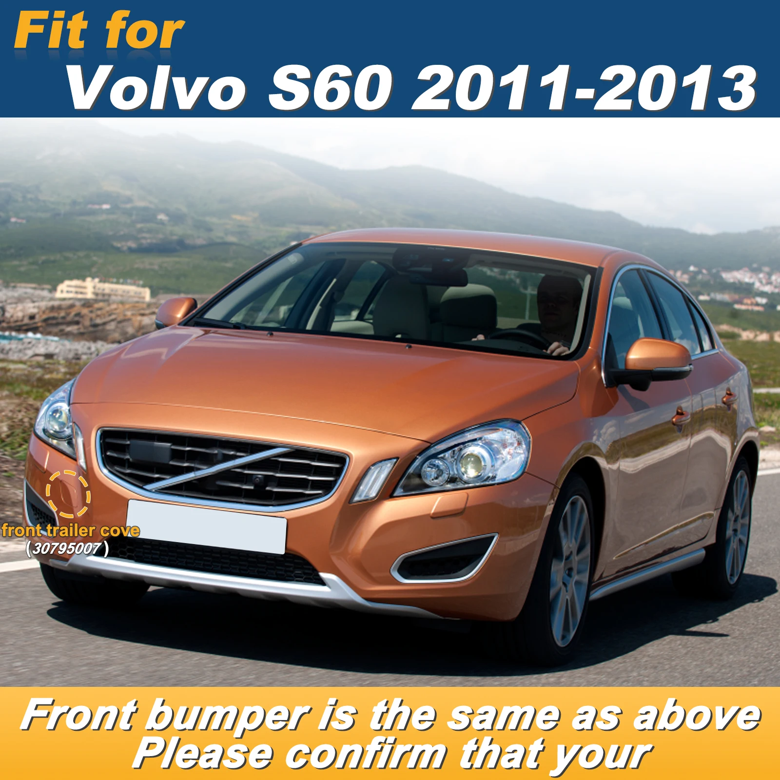 Front Bumper Tow Hook Cap Towing Eye Cover For Volvo S60 2011-2013 30795007 39802519 Car Accessories
