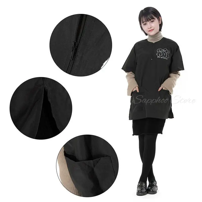 Waterproof  Pet Beautician Work Clothes Apron For Dog Hairdressing Grooming Pet Store Beauty Robe Dress Dog Accessories G0109 3