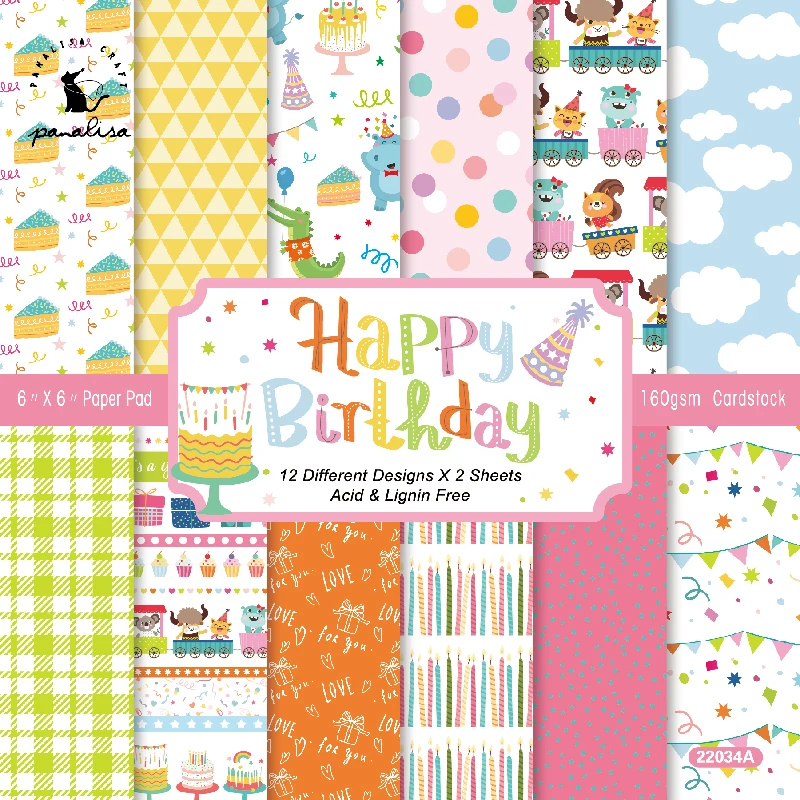 Birthday Scrapbook Paper Designs