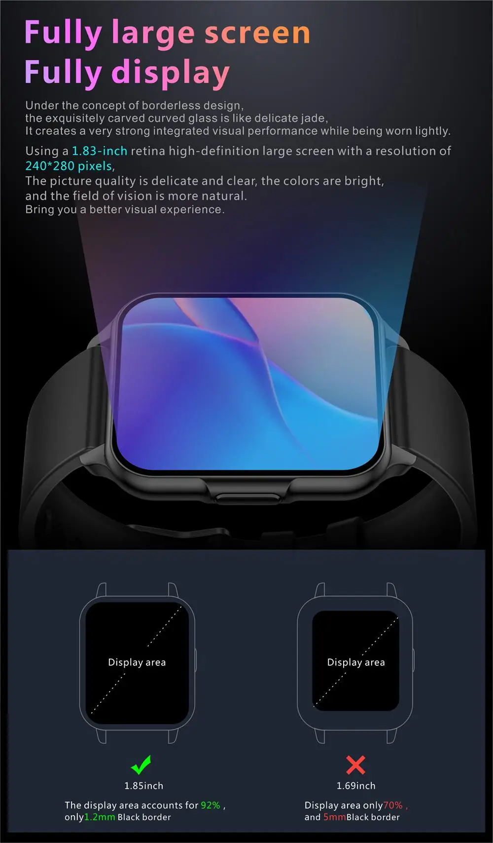Q26PRO Ʈ ġ  ü  ƮϽ   ڵ  ios smartwatch 5ATM 