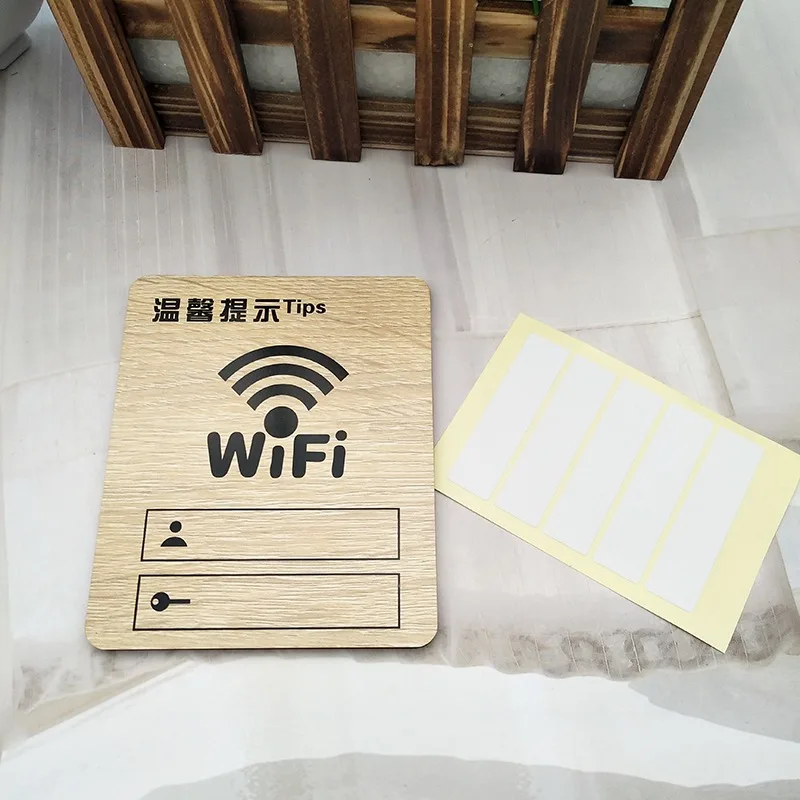 WiFi - Cartello Con Password, Senza Fili, Con Copertura In Rete, 20 X 20 Cm