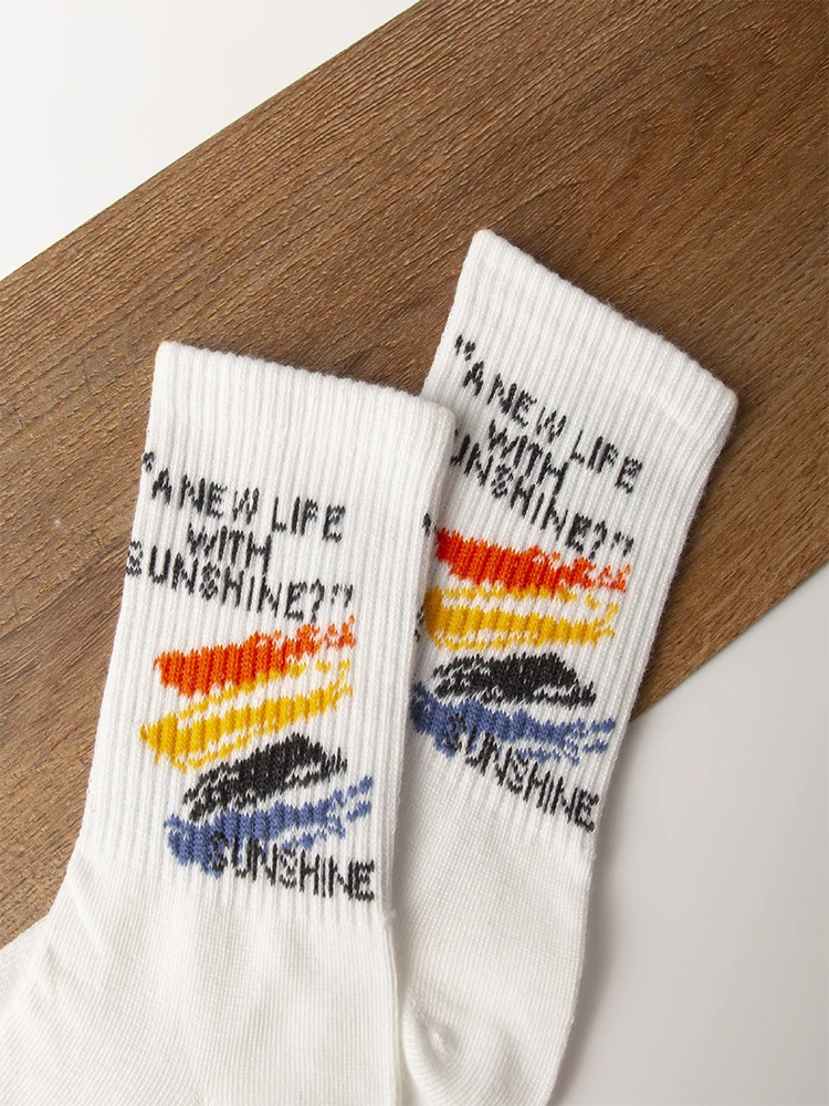 Colysmo New 5 Pairs Cool Men Black White Warm Socks Set Autumn Winter Male Solid Color Sport Short Socks For Men Dropshipping