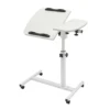 360° Adjustable Laptop Desk Stand Table Stand  Rolling Laptop Table with 4 Wheels White 4