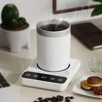 Electric Coffee Mug Warmer Timing Cup Heater for Water Tea Heating Coaster 9 Temperature Settings for Home Office 220V 1