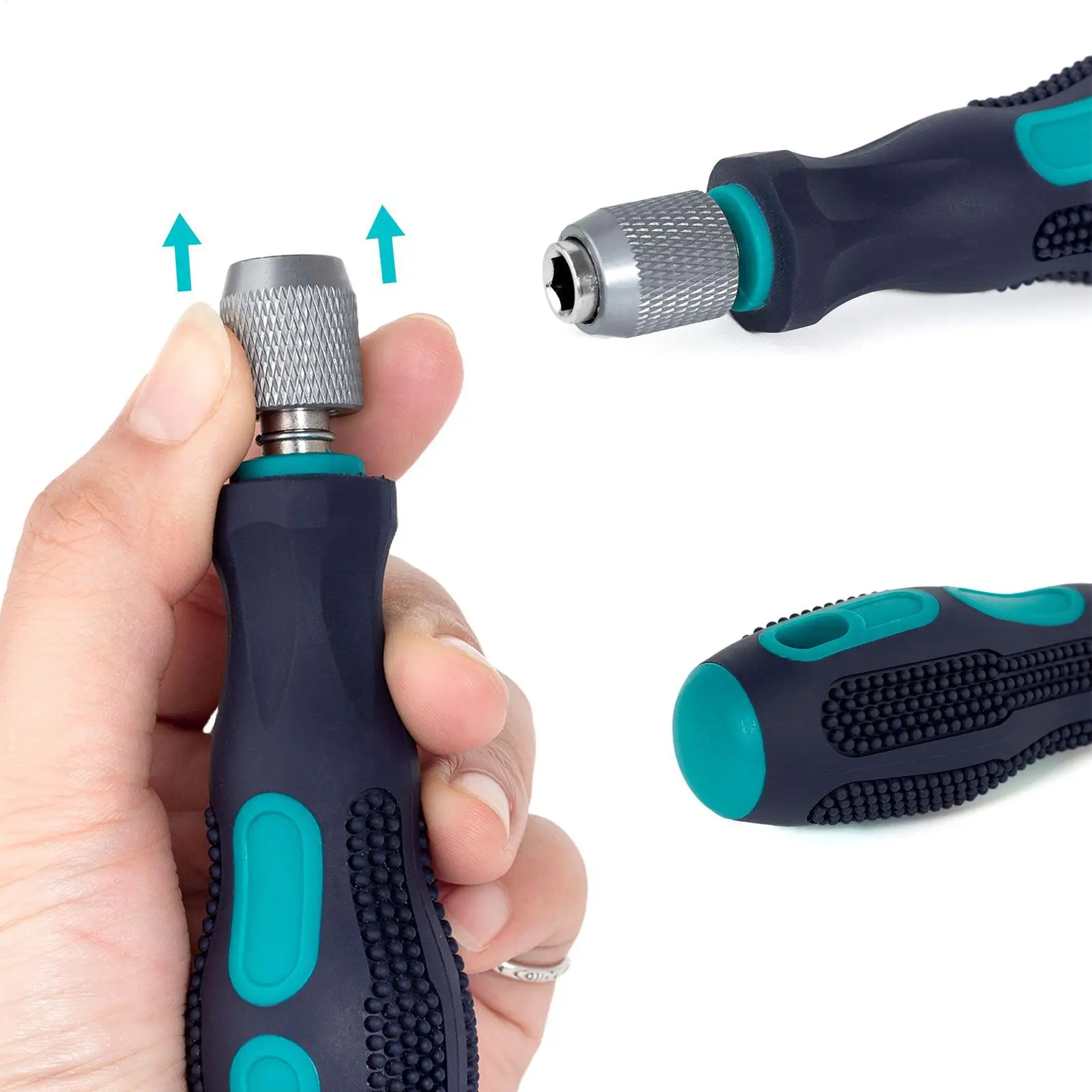 HexScrewdriverBitHolderHandleHexBitScrewdriverHandle1/4"extensionsleeveScrewdriverdoubleballquick-releasechuck-AliExpress