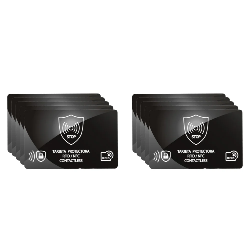 Credit Card Protector 10 Pcs RFID Blocking Cards - Contactless Card  Protector Sleeves For Wallet, Anti-Theft Skimming