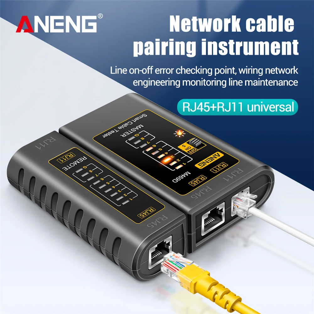 Network Cable Tester for RJ11 RJ45 Telephone Lines network cable tester