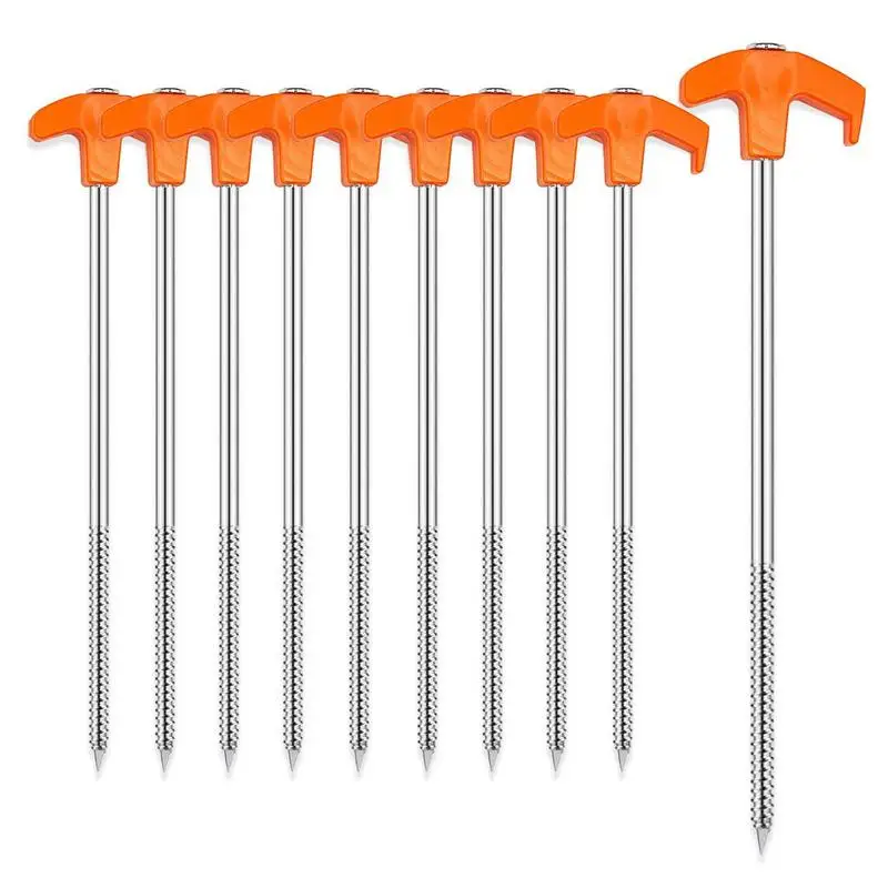 

Camping Tent Stakes Heavy Duty Camping Stakes Forged Steel Tent Pegs Camping Stakes For Hard Ground Outdoor Patio & Grassland