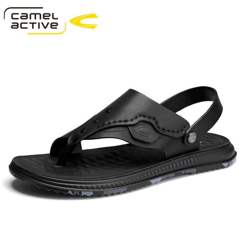 Camel Active New PU Leather Fashion Comfortable Leisure Buckle Strap Brand Men Shoes Beach Sandals
