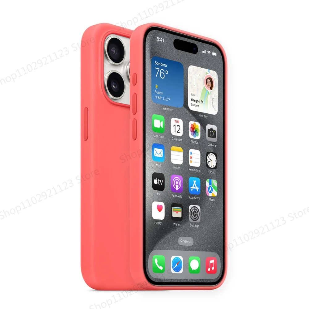 MagSafe Flüssiges Silikon Magnet-Hülle für iPhone 15, 14, 13 Pro Max – Kabelloses Laden, Vollständiger Schutz