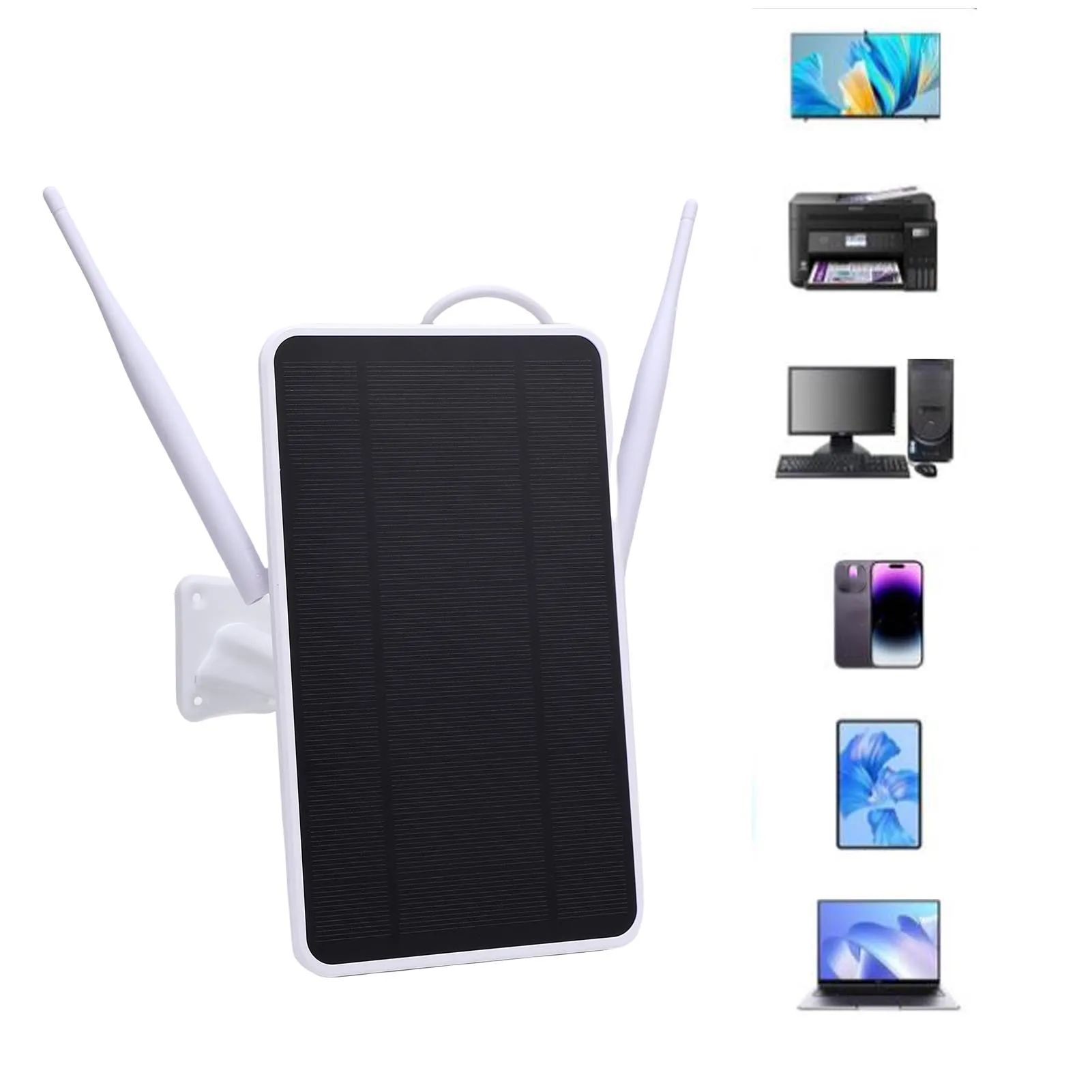방수 태양광 라우터 6W 태양열 모뎀 라우터 장시간 지속 IP66 방수 4G WiFi 태양광 라우터 리피터 (야외용)