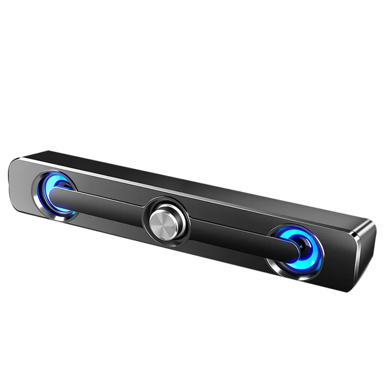 컴퓨터 오디오 데스크탑 홈 소형 스피커 노트북 스피커 USB 케이블 연결 고품질 서브우퍼 롱 스트립 미니 스피커