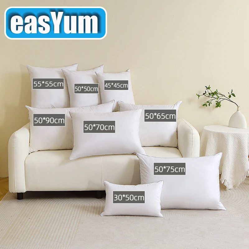 100% Cotton Goose Down Feather Sofa Cushion Bed Pillow Hotel
