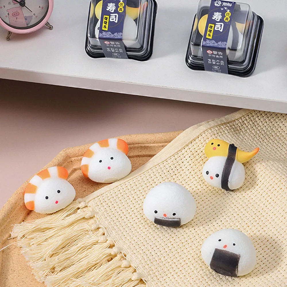 Sushi Food Antistress Ball Toy Soft Cute Creative Dessert Squeeze Toys Intellectual Developmen Stress Relief Squishy Sticky Toys