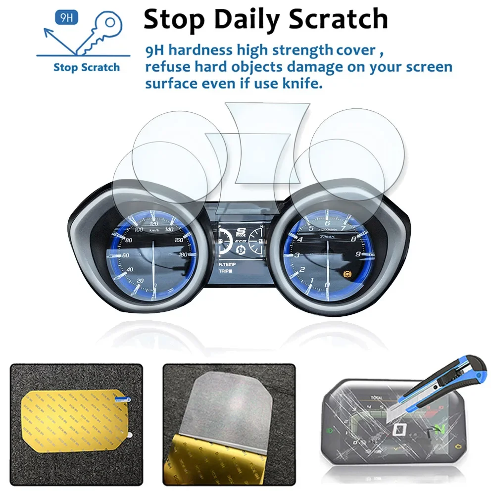 Motorcycle TPU Instrument Speedometer Protection Film For YAMAHA TMAX530 TMAX 530 DX SX TMAX 560 TMAX560 Tech Max Accessories