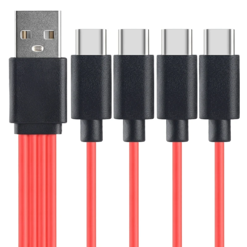 Charging cable Usb charging cable 4 in 1 Convert Type-C USB Splitter Cable 4 Port Fast-Charging Adapter for Hard Drive Disk Phone Charger Cord Connector