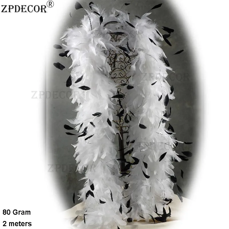 

80 г боа из перьев чанделле черный наконечник используется в качестве отделки или ношения как шарф хэллоуивечерние Вечеринка Сувениры Декор