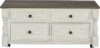 Havalance Farmhouse Lift Top Coffee Table with 4 Storage Drawers and Small Storage Tray, Whitewash 5