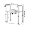 Disabled Toilet Booster Elderly Household Chair Cushion Assist Frame, Disability Aids Mobile Toilet Seat Heightener Armrest Rack 6
