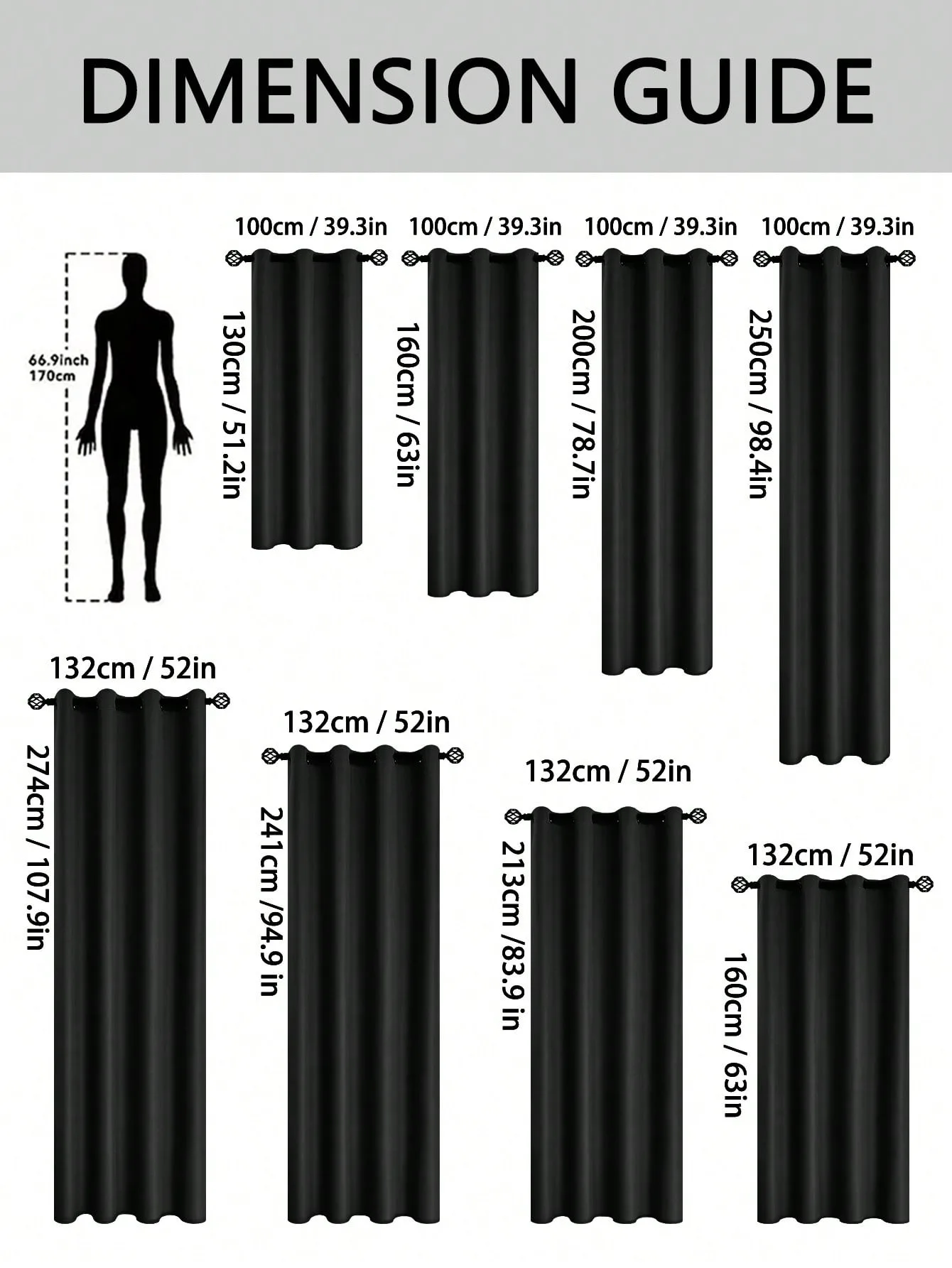1pc Solid 100% Blackout Curtains with Grommets, Curtains for Bedroom, Living Room, Kitchen, Privacy Drapes, Window Curtain 2
