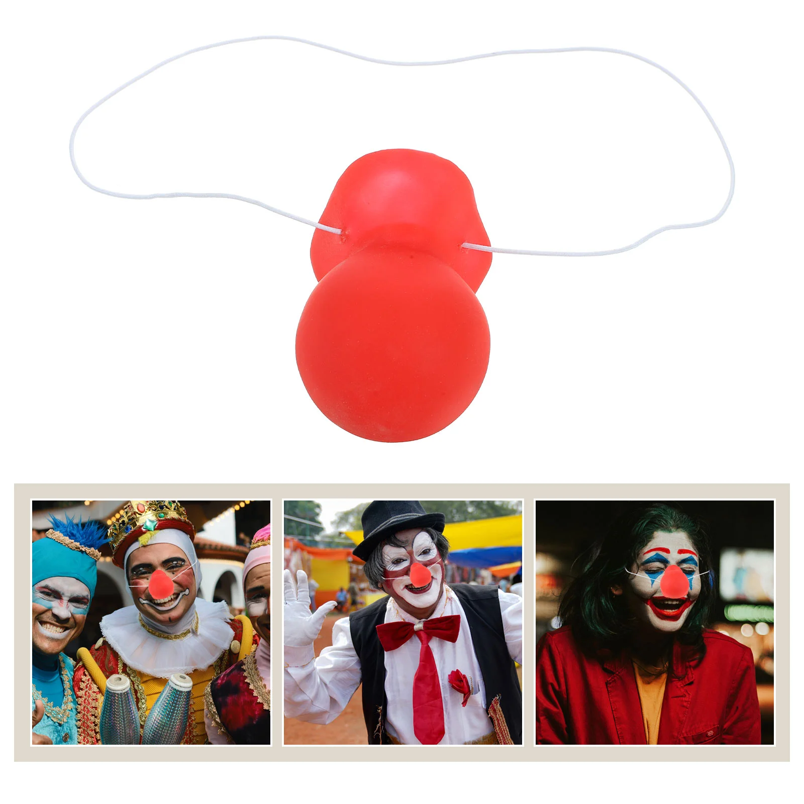 

Clown Nose Cosplay Halloween Adult Party Costume Decorative Props Red for Adults Accessories