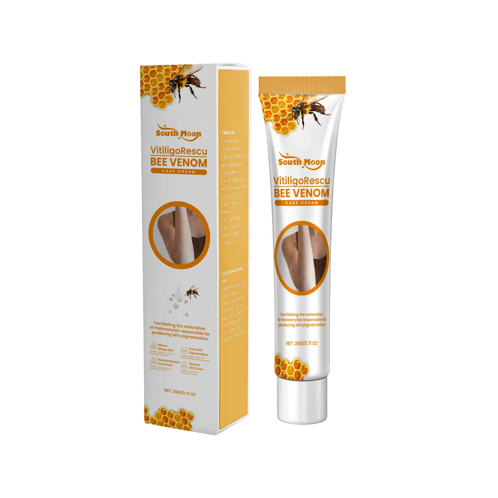 Vitiligo Relief Cream Leukoplakia Mycosis Soothing Ointment Remove White Spots Promote Melanin Production Moisturizing Skin Care