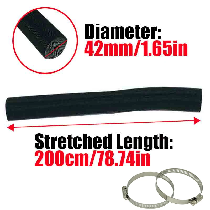 Air Diesel Heater 42mm Diameter 0.8/1/2/3M Length Duct Pipe Tube Hose Outlet Exhaust Joiner Connector For Webasto Eberspaecher silicone hose connector plastic hose connectors hose end fitting adapter exhaust pipe clip
