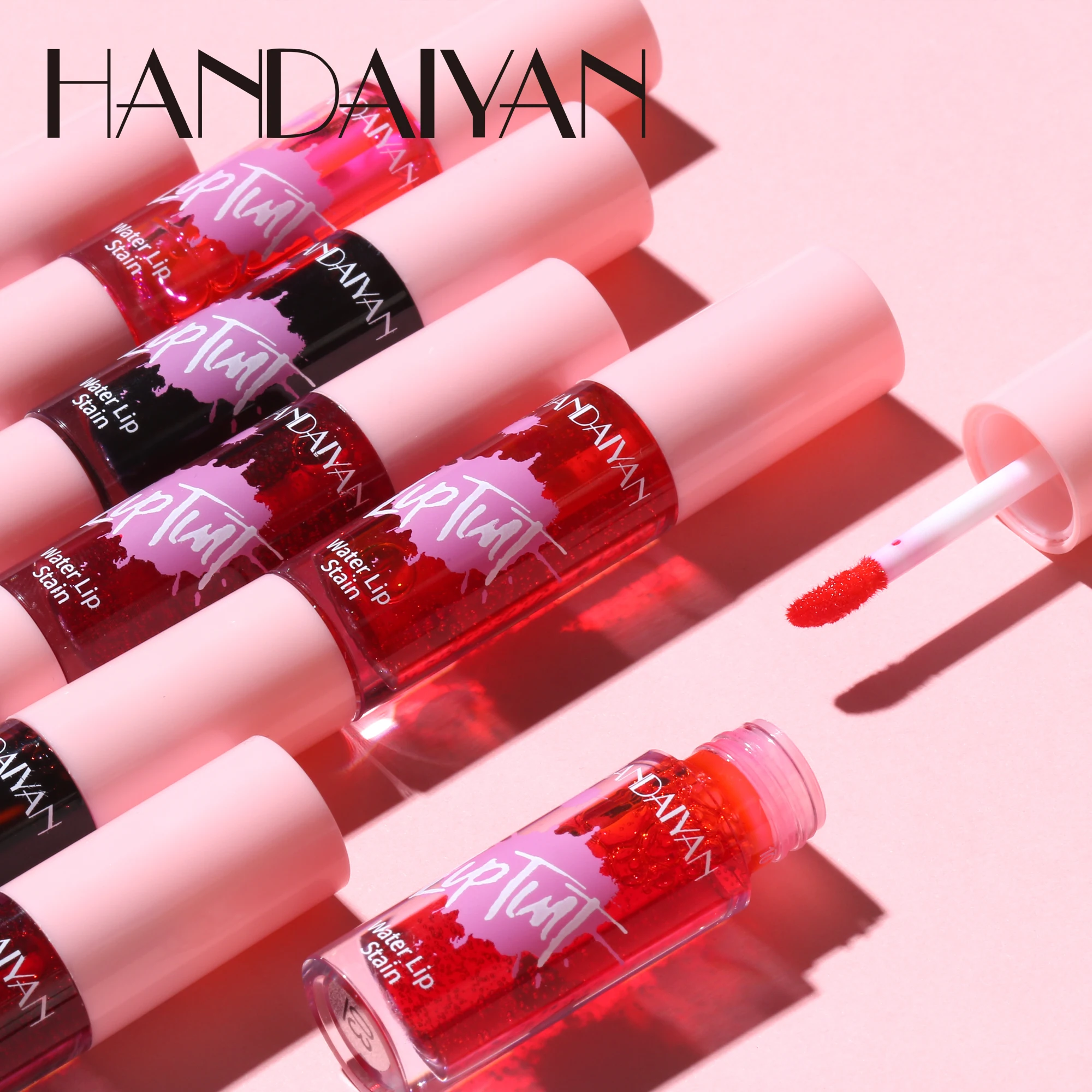 HANDAIYAN 6 Colors Lip Tint Stain Cheek Tint Moisturizing Liquid Lipstick Long-lasting Waterproof High Pigment Lipgloss 6