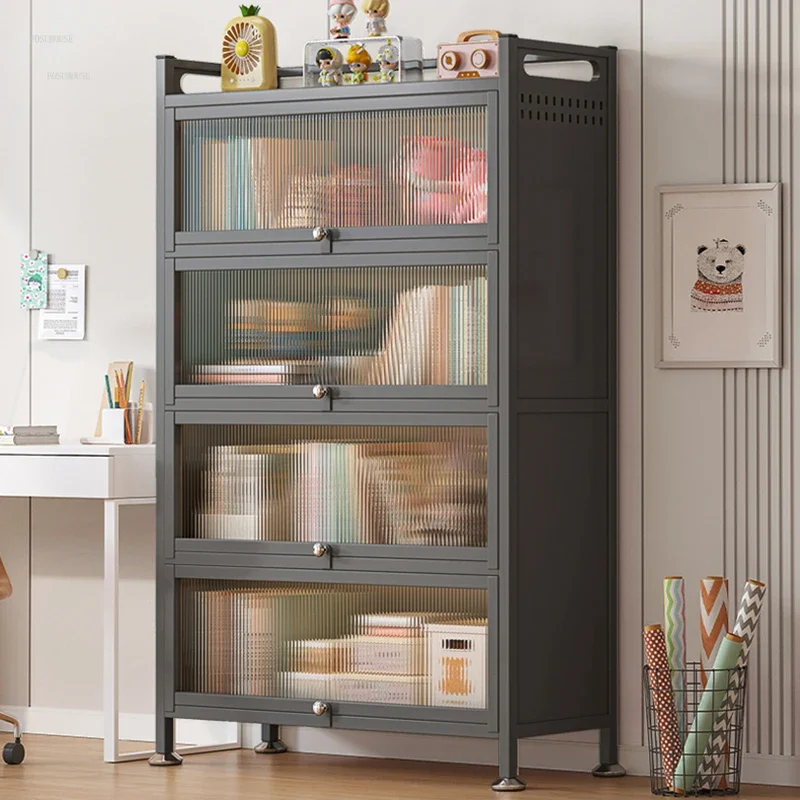 Children's Bookcases Floor Living Room Wrought Iron Toy Storage Cabinet Shelf Home Furniture Storage Children's Wall Bookshelves