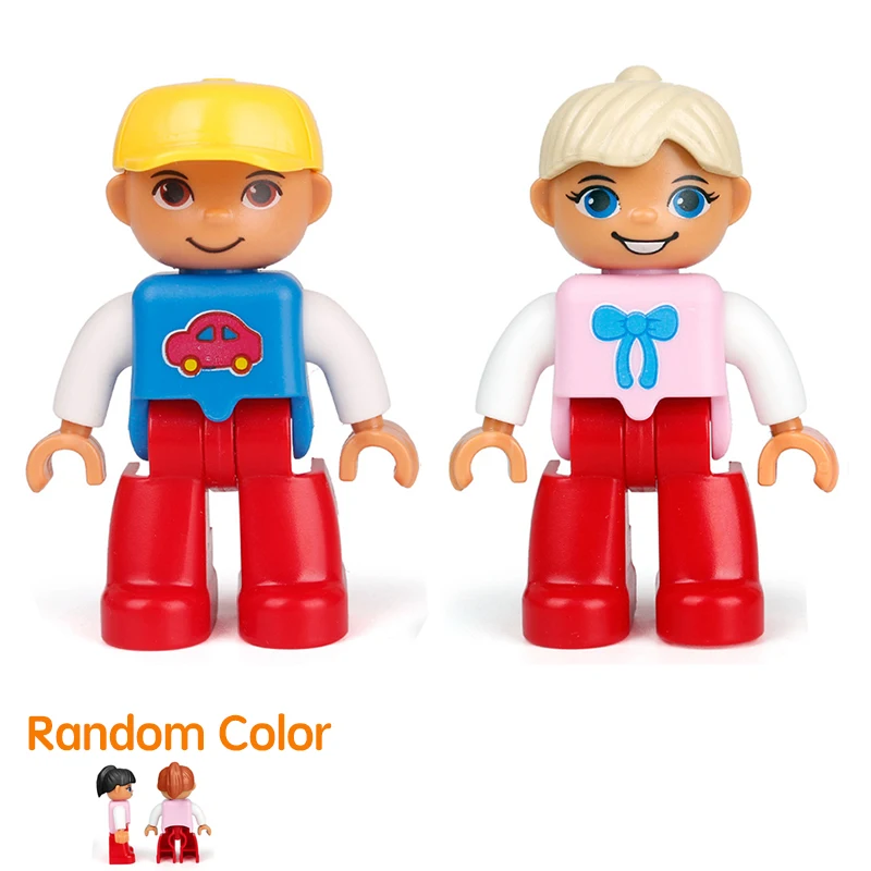 Big Building Blocks Family Police Education Compatible with DuploED Figures Farm Action Figures Character Toys For Children Baby 5