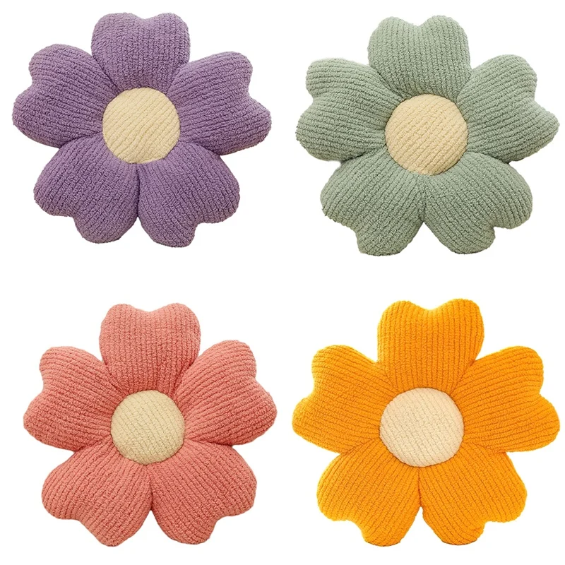 N84R-Flower Pillow, Flower Shaped Pillow, Flower Floor Pillow, Cute Flower Pillow, Aesthetic Pillow, Decorative Pillows 4
