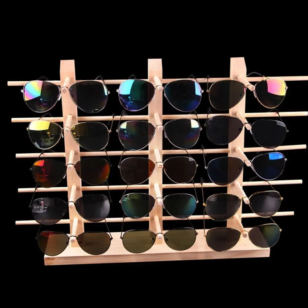 

Showcase Storage Displaying Sunglass Display Rack Solid Wood Stand Glasses Frame Tray Eyeglasses Organizer Shelf