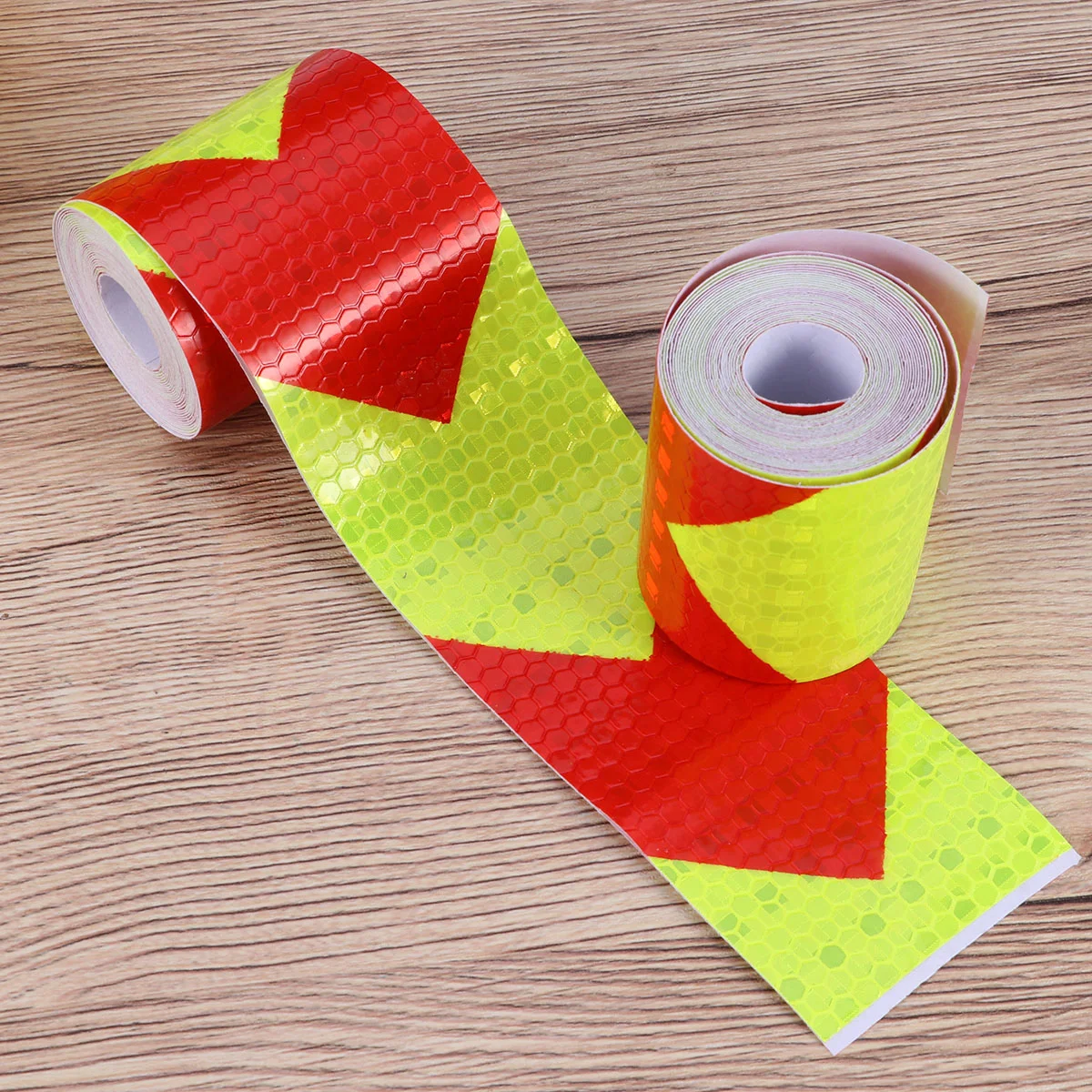 

Warning Strip Safety Night Conspicuity Construction Reflective Fluorescent Arrow Lattice Tape Sticker Film