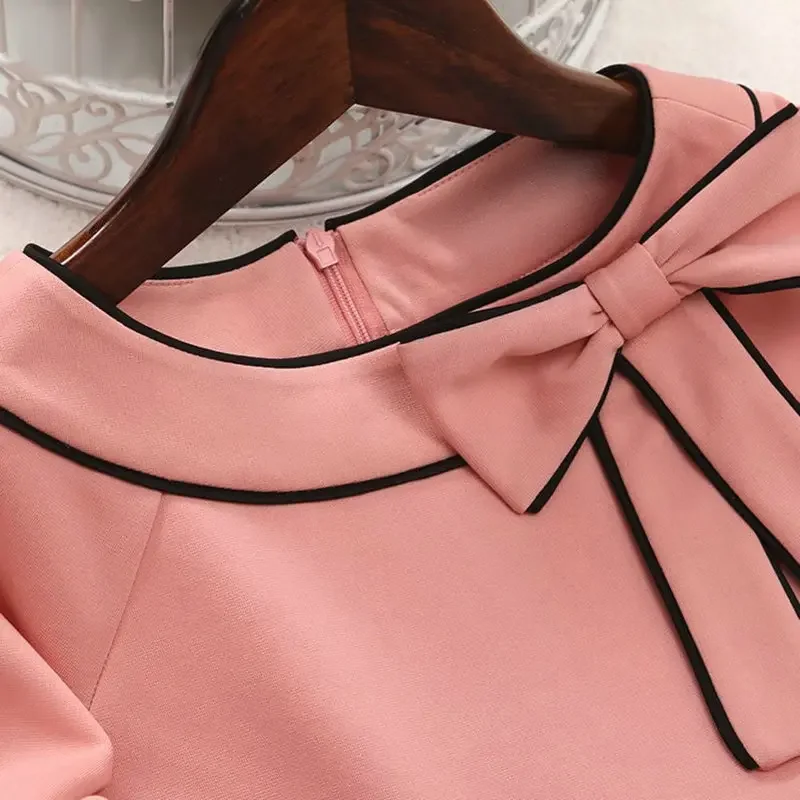 Women Kids Girls Long Sleeve Dress Family Matching Outfits Pink Wedding Party Dresses For Mom And Daughter Group Costume 0-4Y