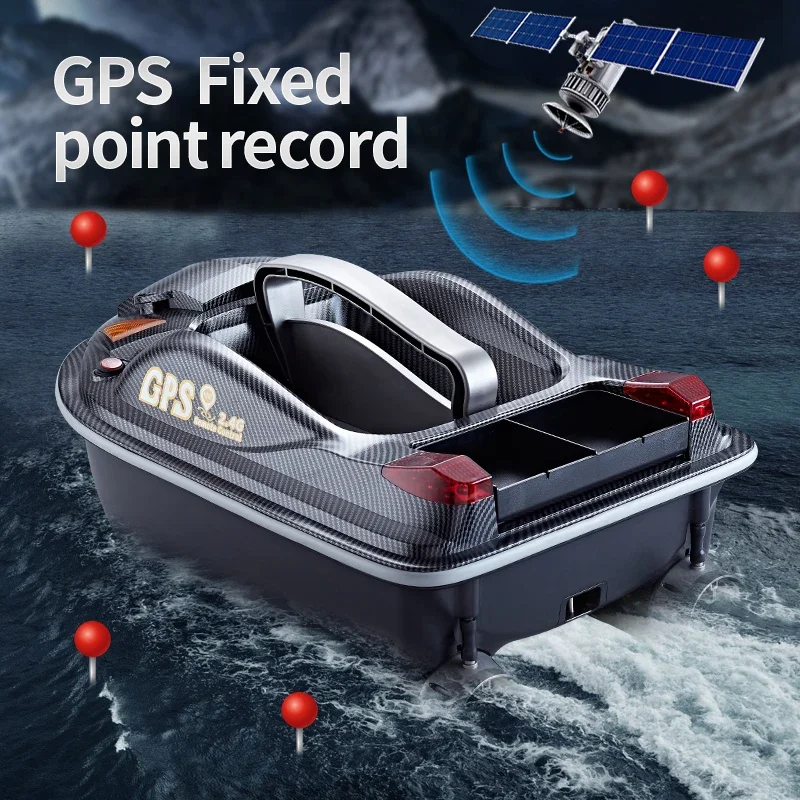HJ817 500M Smart Remote Control RC Boat Bait Positioning Point with GPS Fixed Speed Cruising Auto Hopper rc fishing bait boat 6