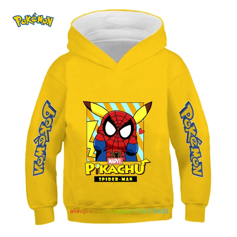 Cute Pokemon hoodies Boys Sweatshirt autumn Cartoon Top Fashion ...