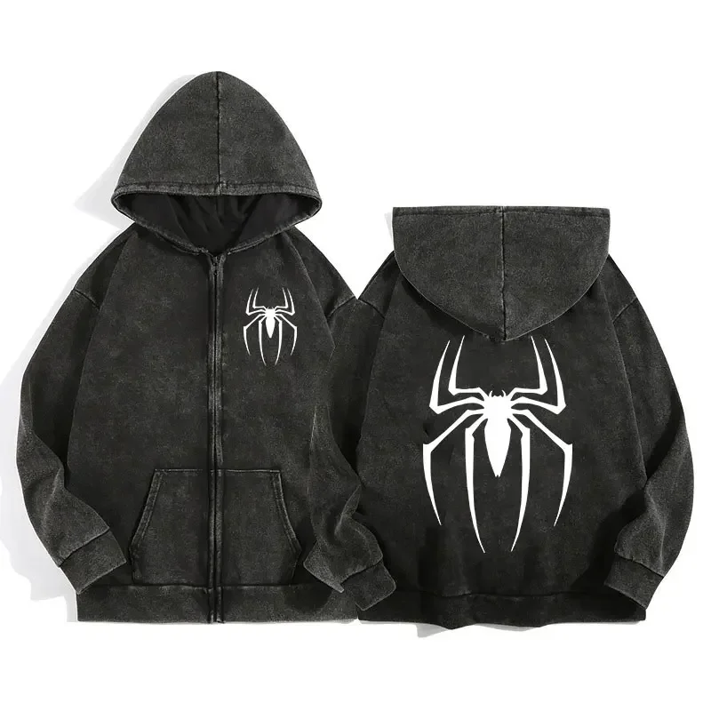 ジャケット・アウター 88-89FW yuji imanish collection spider NWT Boys The Amazing Spider-man Gray Ultra-Soft Hoodie