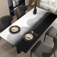 Artistic Gradient Living Room Table Mats PVC Waterproof Oil Proof Tablecloth Kitchen Dining Table Decoration Full Cover Mat 식탁보 2