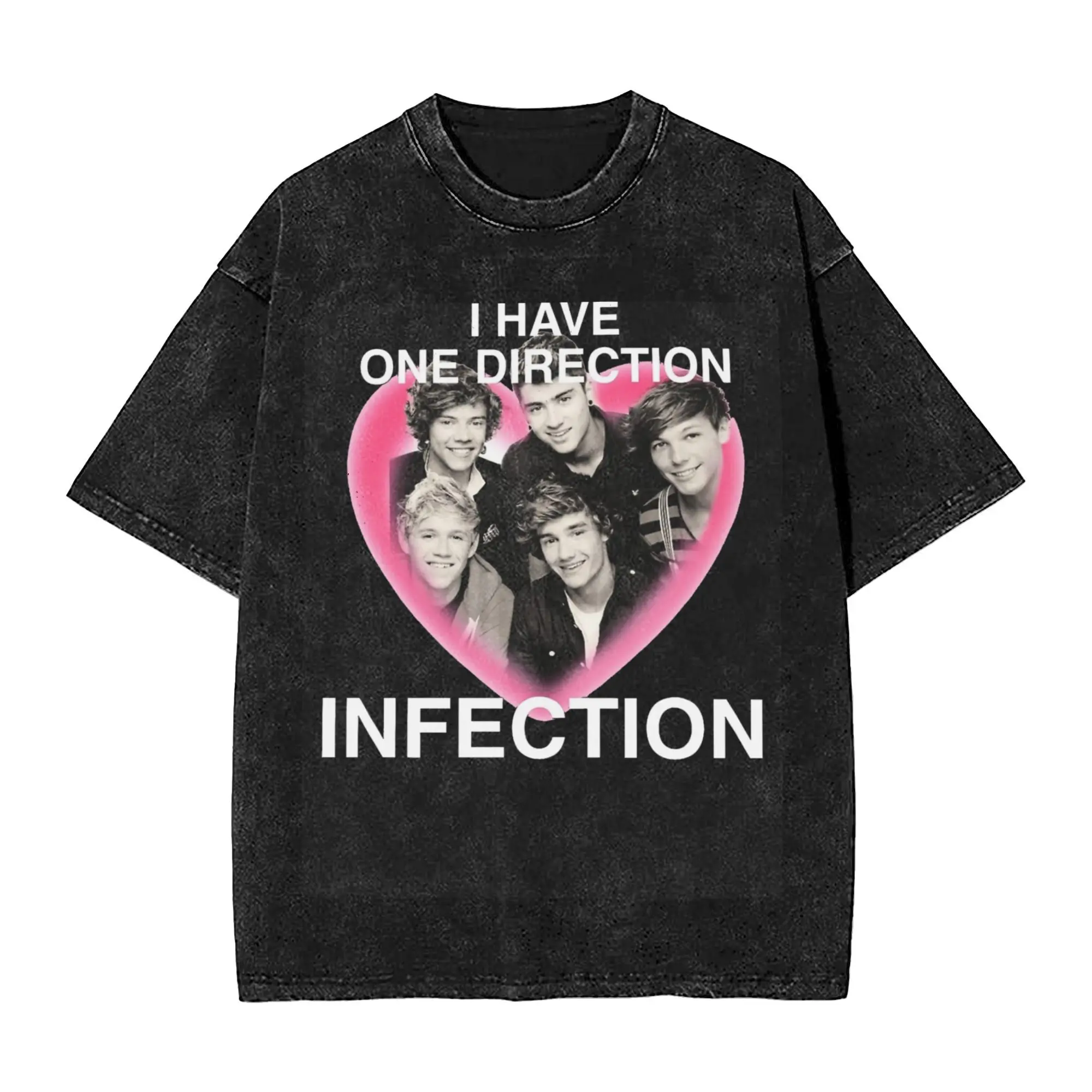 Funny One Direction fan T-shirt with 'Infection' design