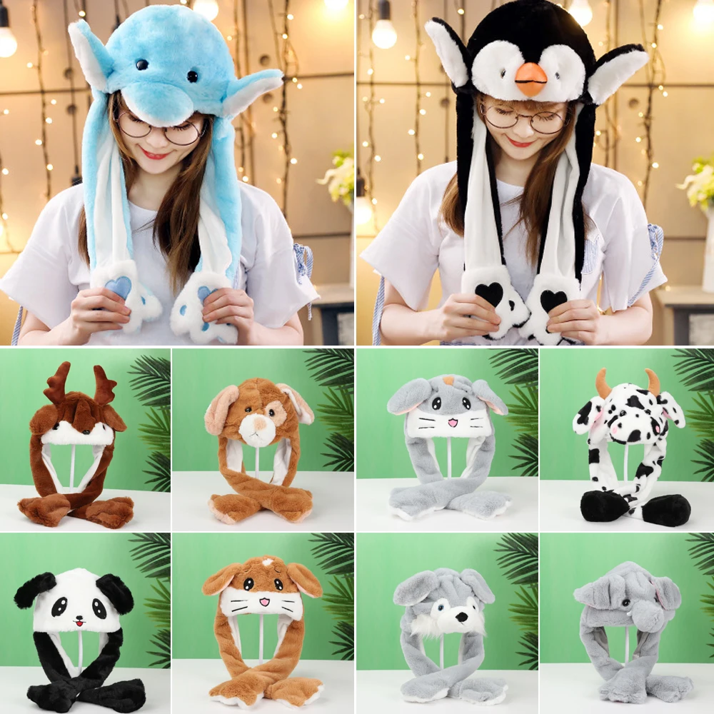 Faux Fur Animal Ear Warm Winter Hat for Kids and Adults