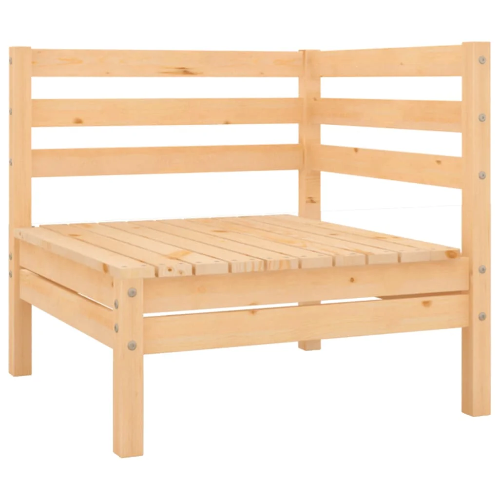 Garden Pallet Corner Bench Wood 63,5 X 63,5 X 62,5 Cmm Outdoor