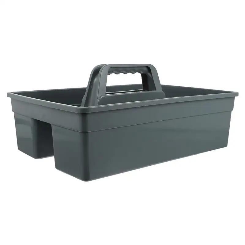 JiatuA Organizador grande de suministros de limpieza con asa, cesta  portátil de ducha, cubo de plástico, almacenamiento de herramientas para  baño