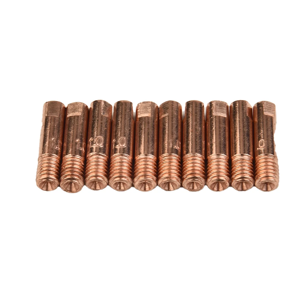 

10Pcs Welding Torch Tips Replacement 0.8/1.0/1.2mm MB-15AK MIG/MAG M6 Nozzle Gas Nozzle Head Soldering Tools Spare Parts